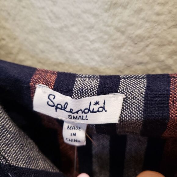 Splendid Veritcal CrossHatch Waist Tie Jumpsuit - Picture 8 of 9